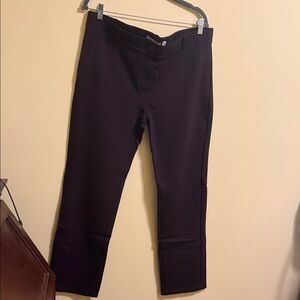 Betabrand Women's Two-Pocket Black Straight Leg Pants